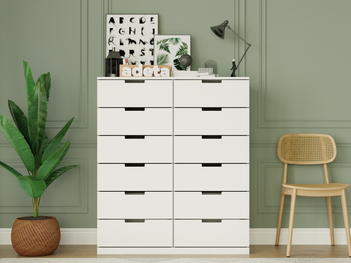 Комод Нордли 16 white ИКЕА (IKEA) изображение товара