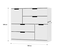 Изображение товара Комод Нордли 34 white ИКЕА (IKEA) на сайте adeta.ru