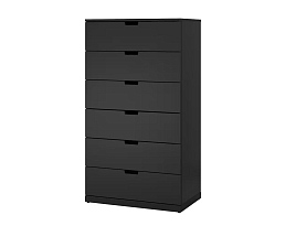 Изображение товара Комод Нордли 27 black ИКЕА (IKEA) на сайте adeta.ru